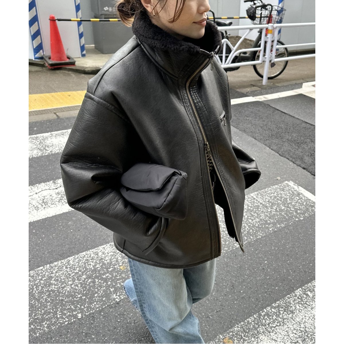 フェイクレザーボアブルゾン　ジャーナルスタンダード　ブラウン フェイクレザーボアブルゾン | ジャーナルスタンダード(JOURNAL