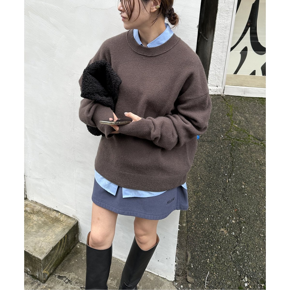 JOURNAL STANDARD - 【JOURNALSTANDARD】24AW 24080400920130 MUSIC クルーネックプルオーバー長袖ニットセーター JOURNAL STANDARD - 【JOURNALSTANDARD】24AW 24080400920130