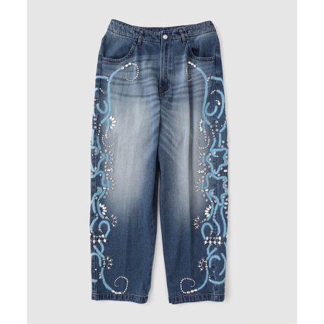 BLUEMARBLE / ブルーマーブル】 Baggy embroidered denim | ジャーナル 