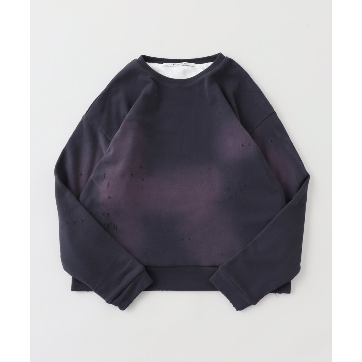 ジャーナルスタンダードTRISECT ダメージ加工スウェット ナス紺 サイズL