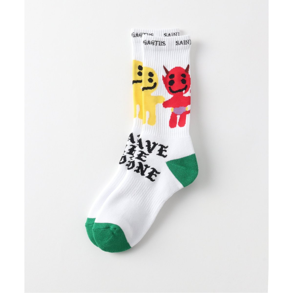 レッグウェア SAINT MICHAEL CP_SOCKS / LMA / WHITE 全品送料無料】 SOCKS CP WHITE / LMA / CP_SOCKS MICHAEL SAINT