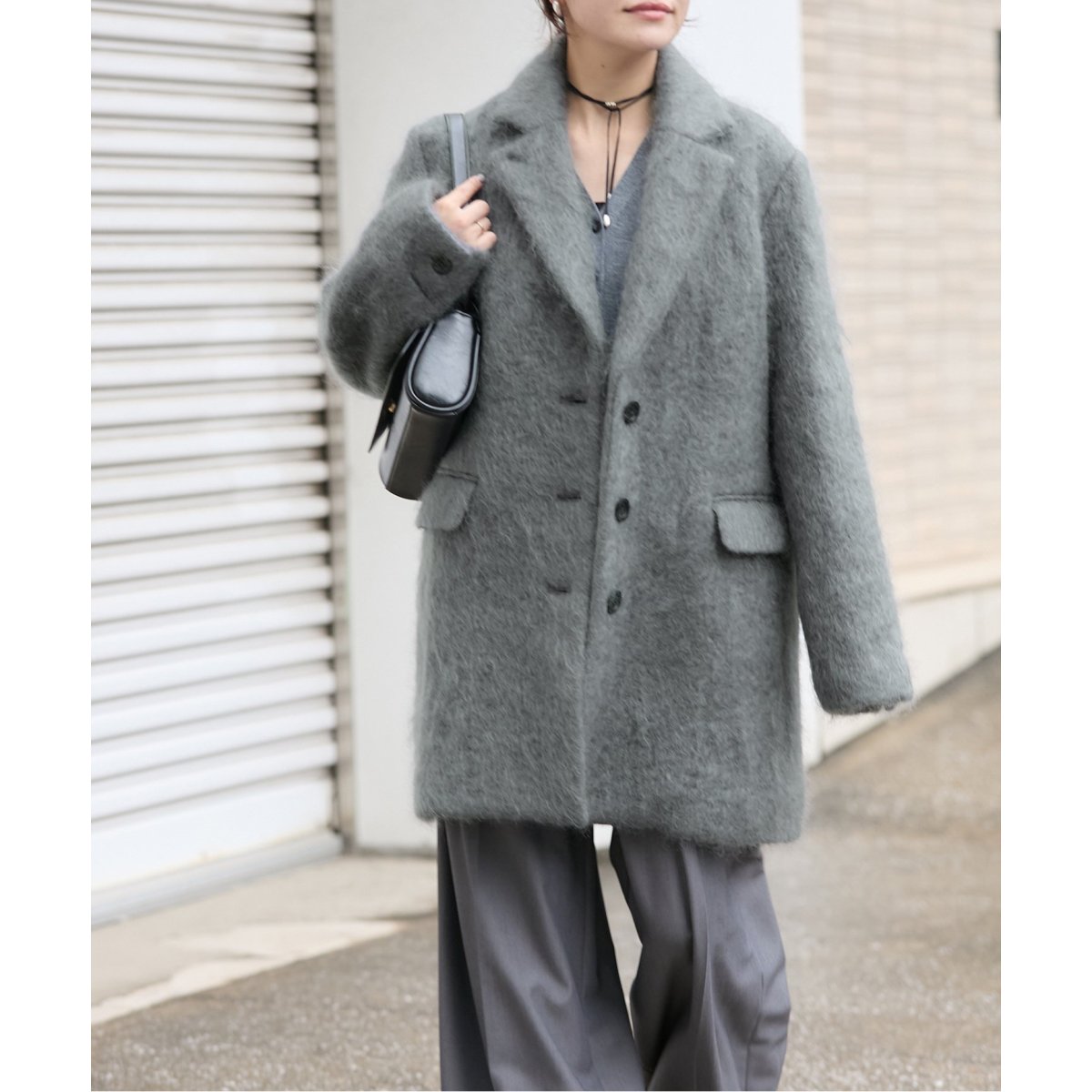 モヘアミックスロングシャギーコート | ジャーナルスタンダード
