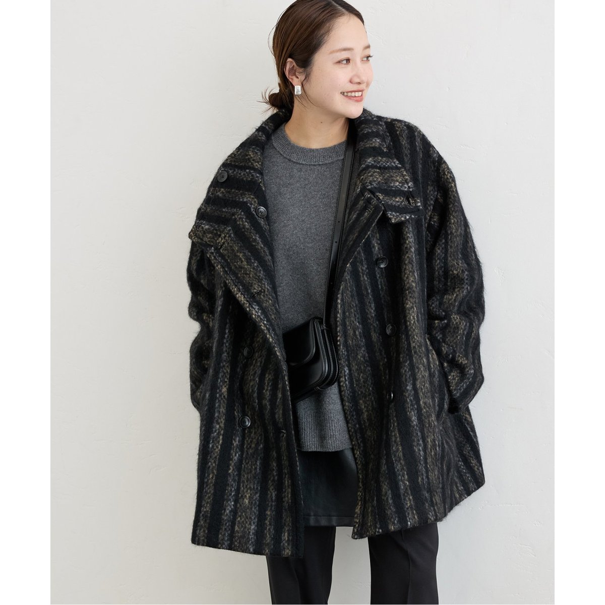 新品未使用2024AWジャーナルスタンダード　シャギーコート ストライプシャギーコート | ジャーナルスタンダード(JOURNAL STANDARD