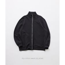 【FOLL / フォル】dry cotton sweat zip jacket