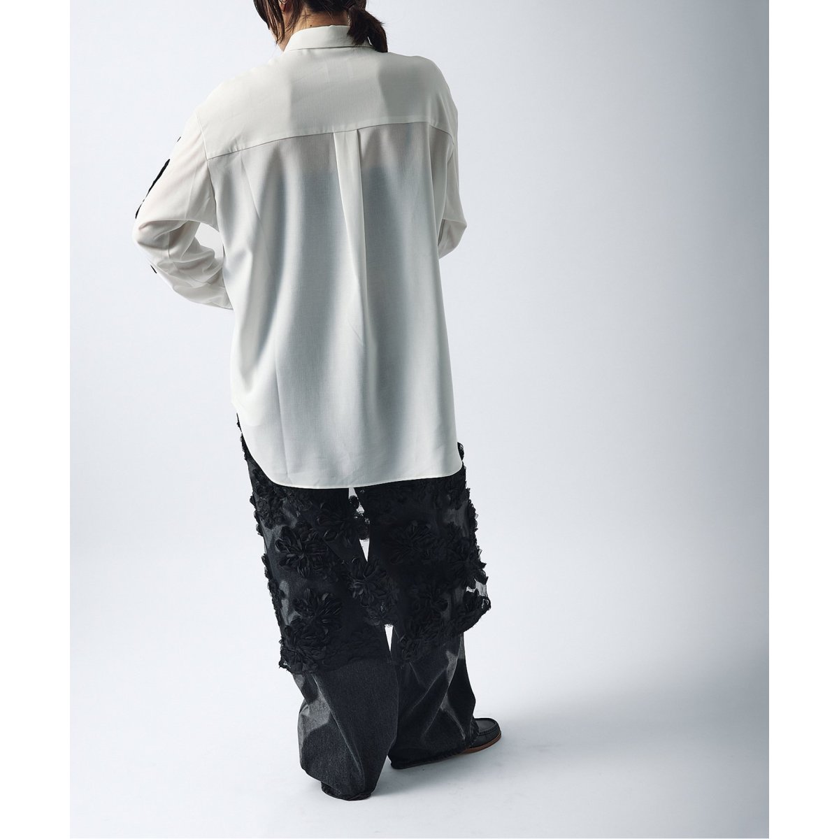 TOLIGHT×JOURNALSTANDARD】 フラワーモチーフラップスカート