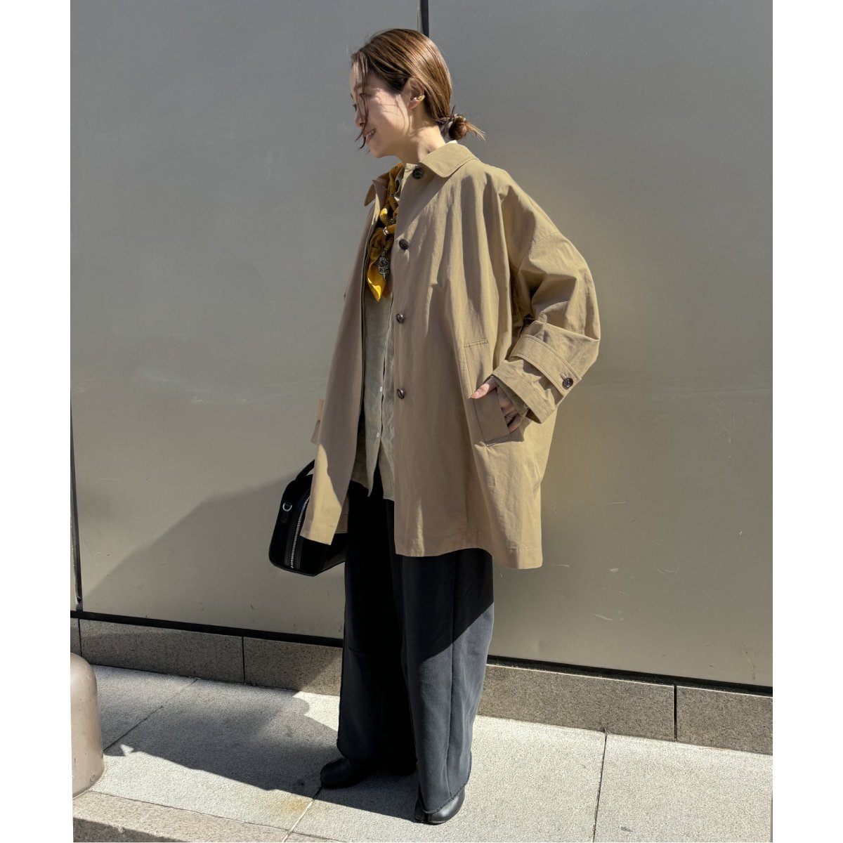 コットンリネンワイドステンカラーコート | ジャーナル