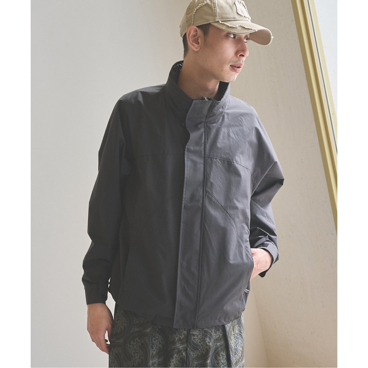 LASKA AIR / ラスカエアー パネルドスタンドブルゾン