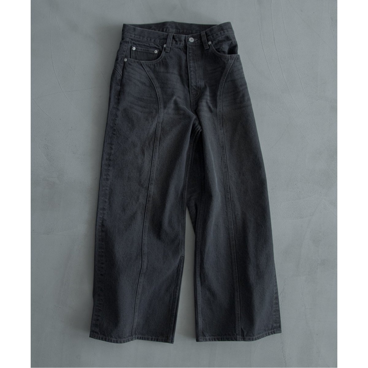 That's life ザッツライフ リジットデニム バギー black That's life