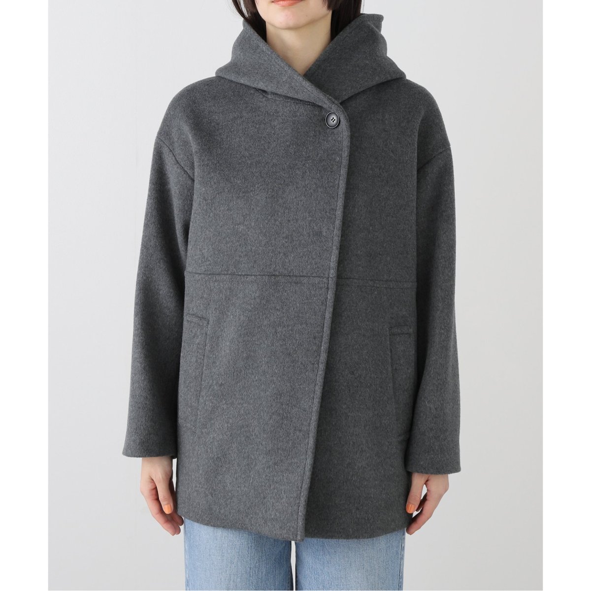 26日まで★ウールアンゴラバルカラーミドルコートジャーナルスタンダードグレー36 26日まで☆ウールアンゴラバルカラーミドルコートジャーナル