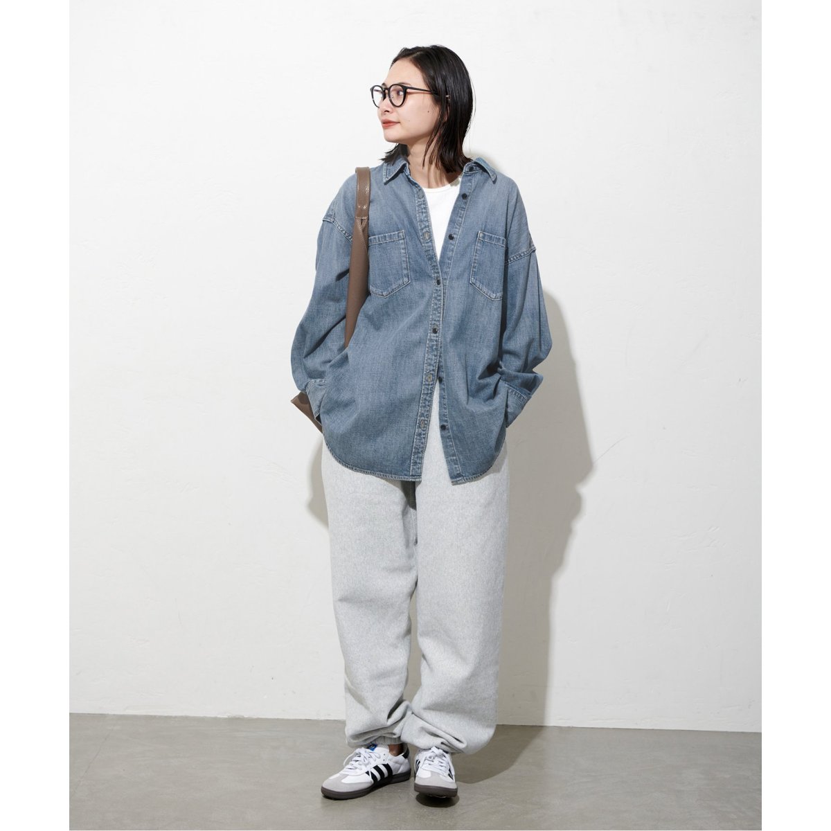 ジャーナルスタンダード スタンドネックデニムシャツ ジャーナルスタンダード ラックス 10OZdenimシャツ デニム 2024