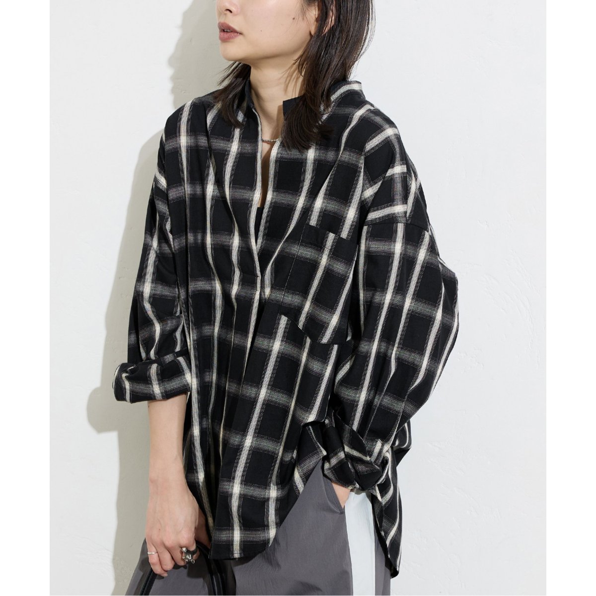【美品】JOURNAL STANDARD　チェックシアーシャツ JOURNAL STANDARD ブラウス シャツ チェックシアーシャツ