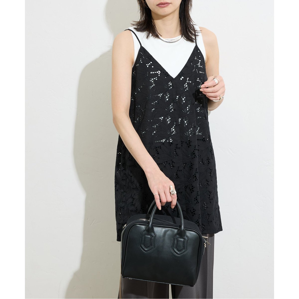 ジャーナルスタンダード TICCA ティッカ フラワーレースキャミ 黒 美品 別注【TICCA / ティッカ】フラワーレースキャミ | ジャーナル