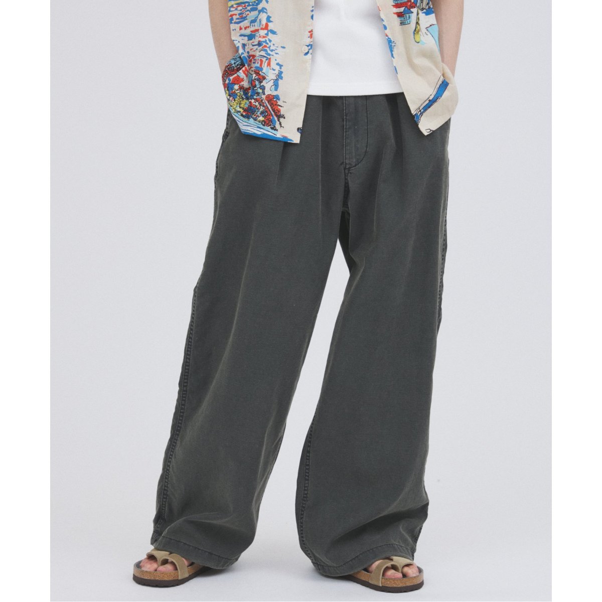 JOURNAL STANDARD / ピグメントフェードオーバーパンツ/ボトム/S/コットン/BRW/25-030-600-2130-1-0 ピグメントフェード オーバーパンツ | ジャーナルスタンダード(JOURNAL