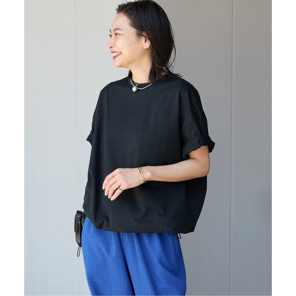 会員様限定 お買い得商品 WEB限定追加》シャーリングハーフスリーブTシャツ ジャーナル | トップス