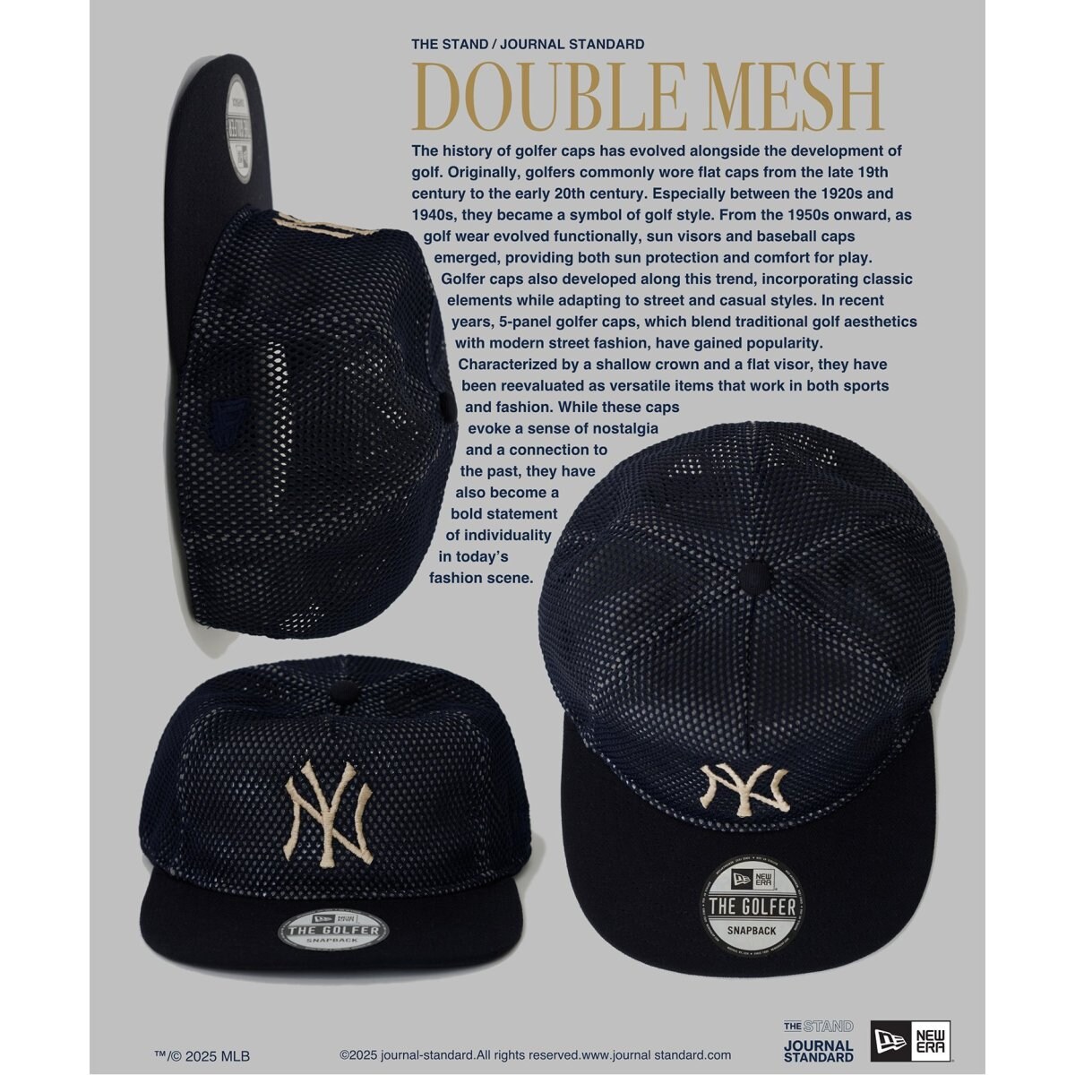 NEW ERA Double Mesh ジャーナルスタンダード別注 キャップ NEW ERA / ニューエラ 別注 DOUBLE MESH NYY Golfer