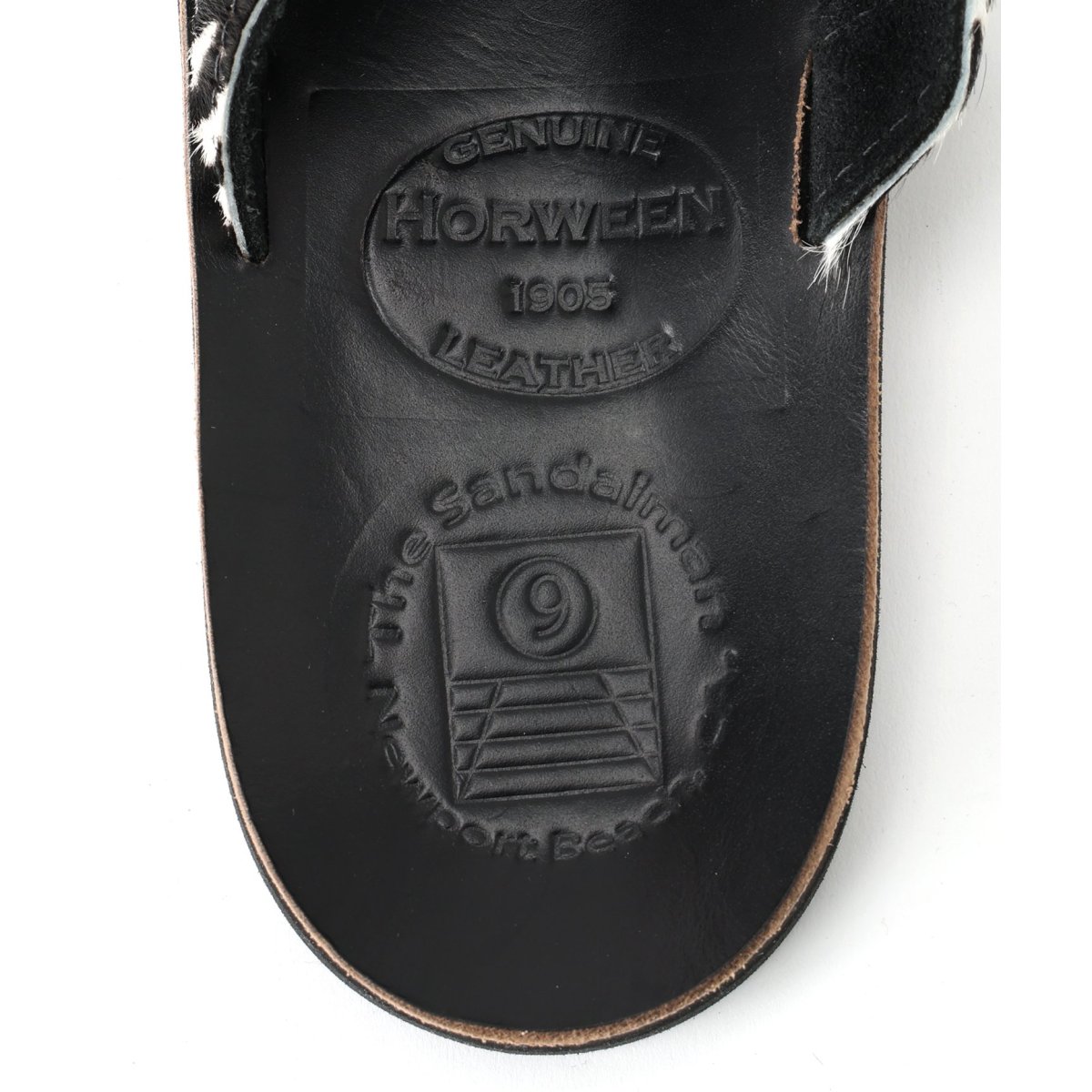 サンダルマン別注クロムエクセルレ ザーxカーフヘアー Amazon | SANDALMAN(サンダルマン) WEAVE CHROMEXCEL BLACK ウィーブ