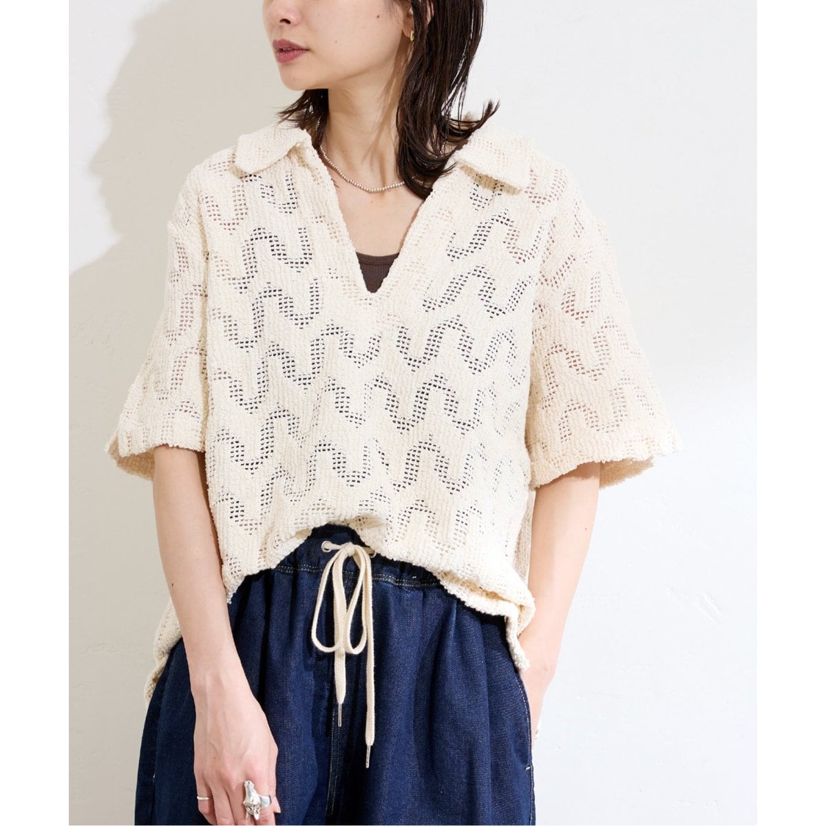 別注【OAS/オーエーエス】 Atlas Jaffa Crochet Shirt JSSP