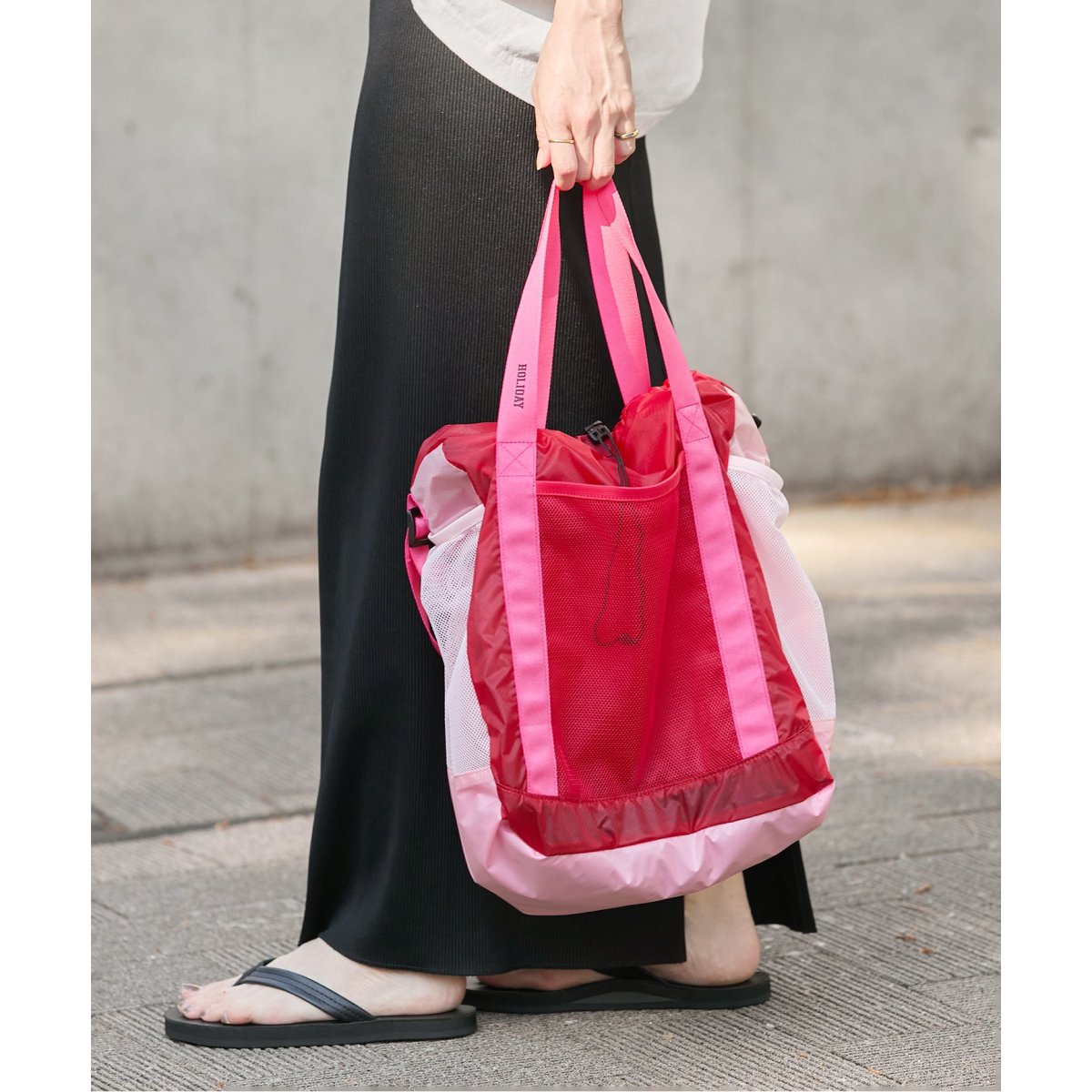 WEB+一部店舗限定》別注【HOLIDAY/ホリデイ】PACKABLE STRAP TOTE MU