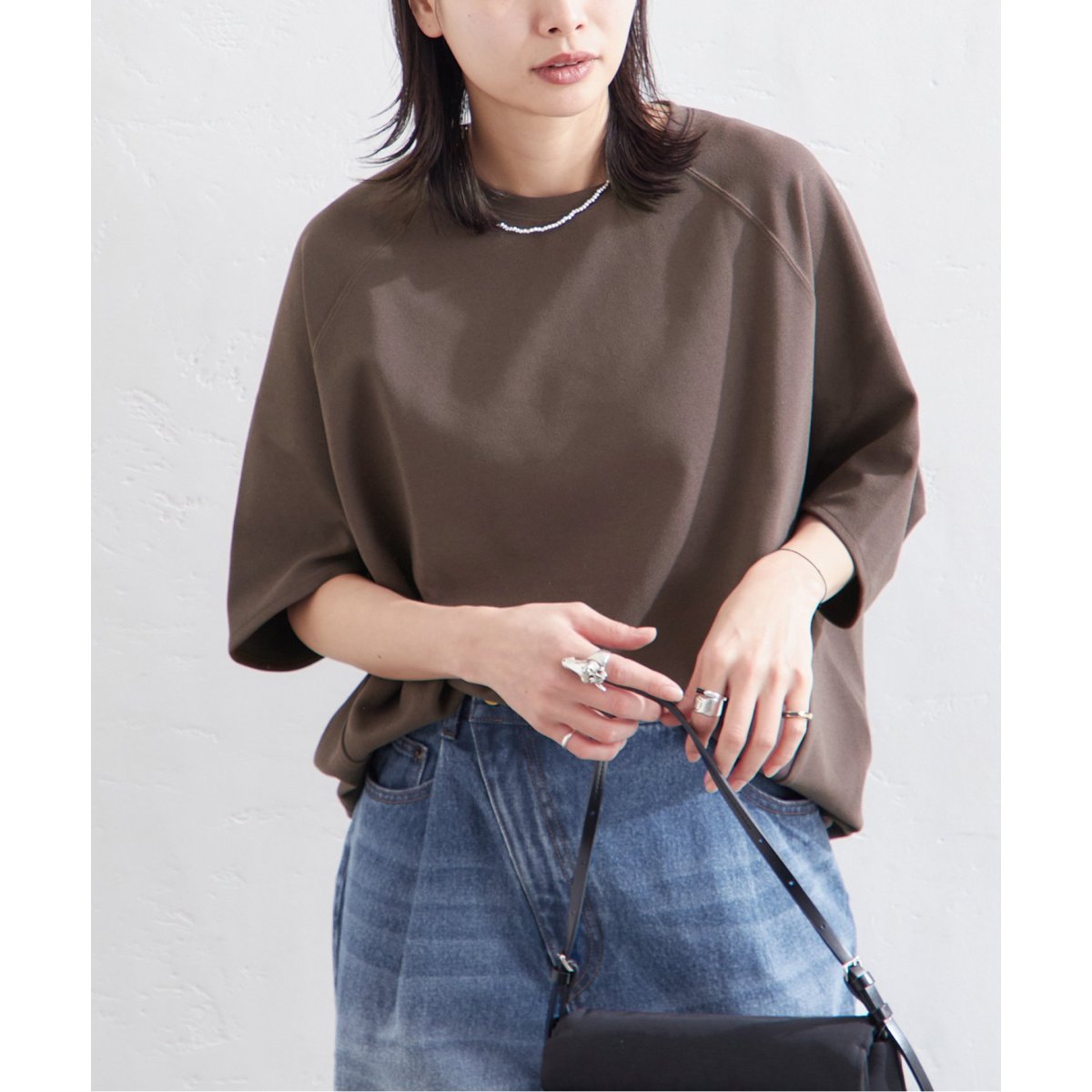 新品タグ付✨ジャーナルスタンダード　 クールツイルサロペット 接触冷感 洗える 追加2》【接触冷感】クールタッチ ORIGAMI Sleeveプルオーバー