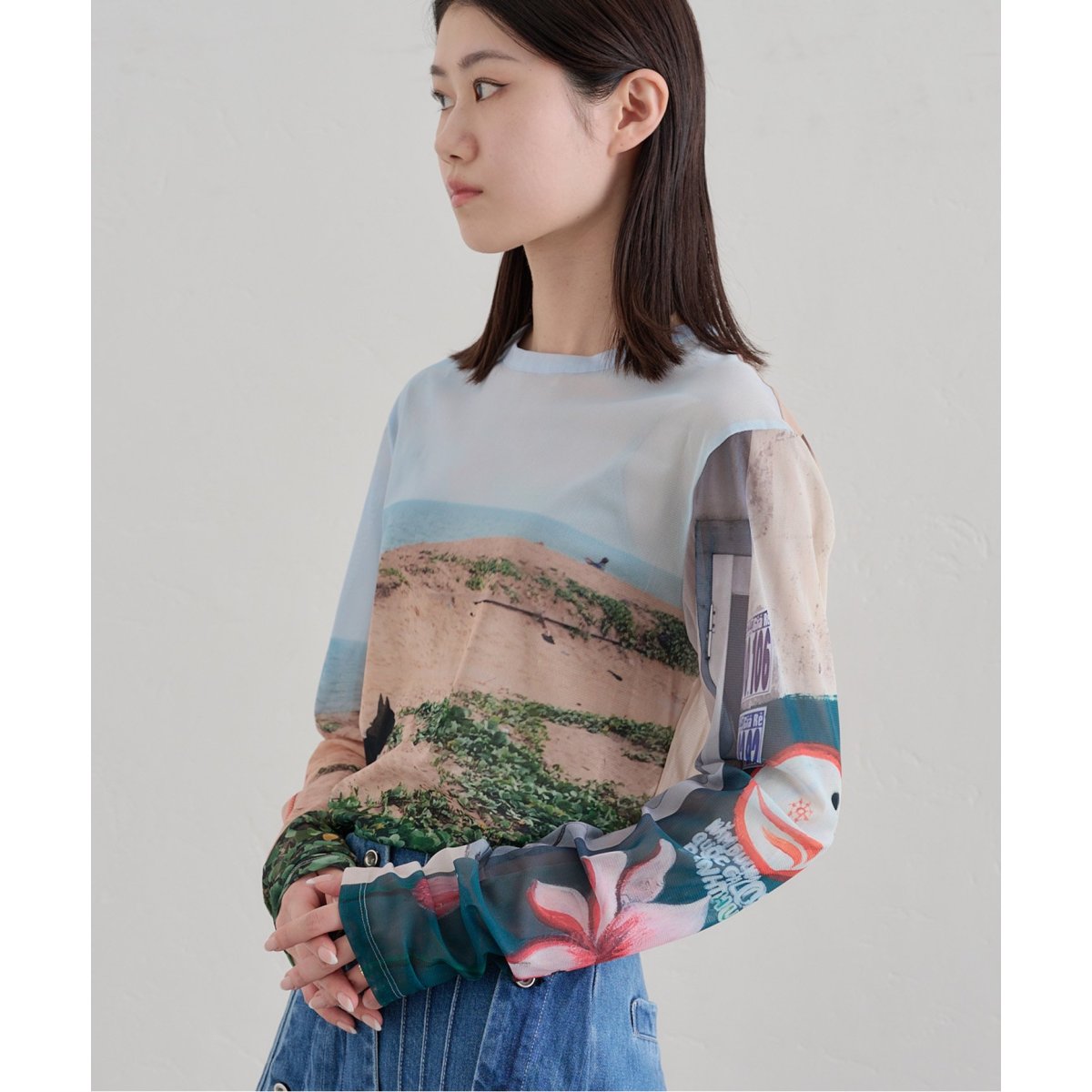 YOHEI OHNO - 【残り一点】Graphic Mesh Tops | ACRMTSM ONLINE