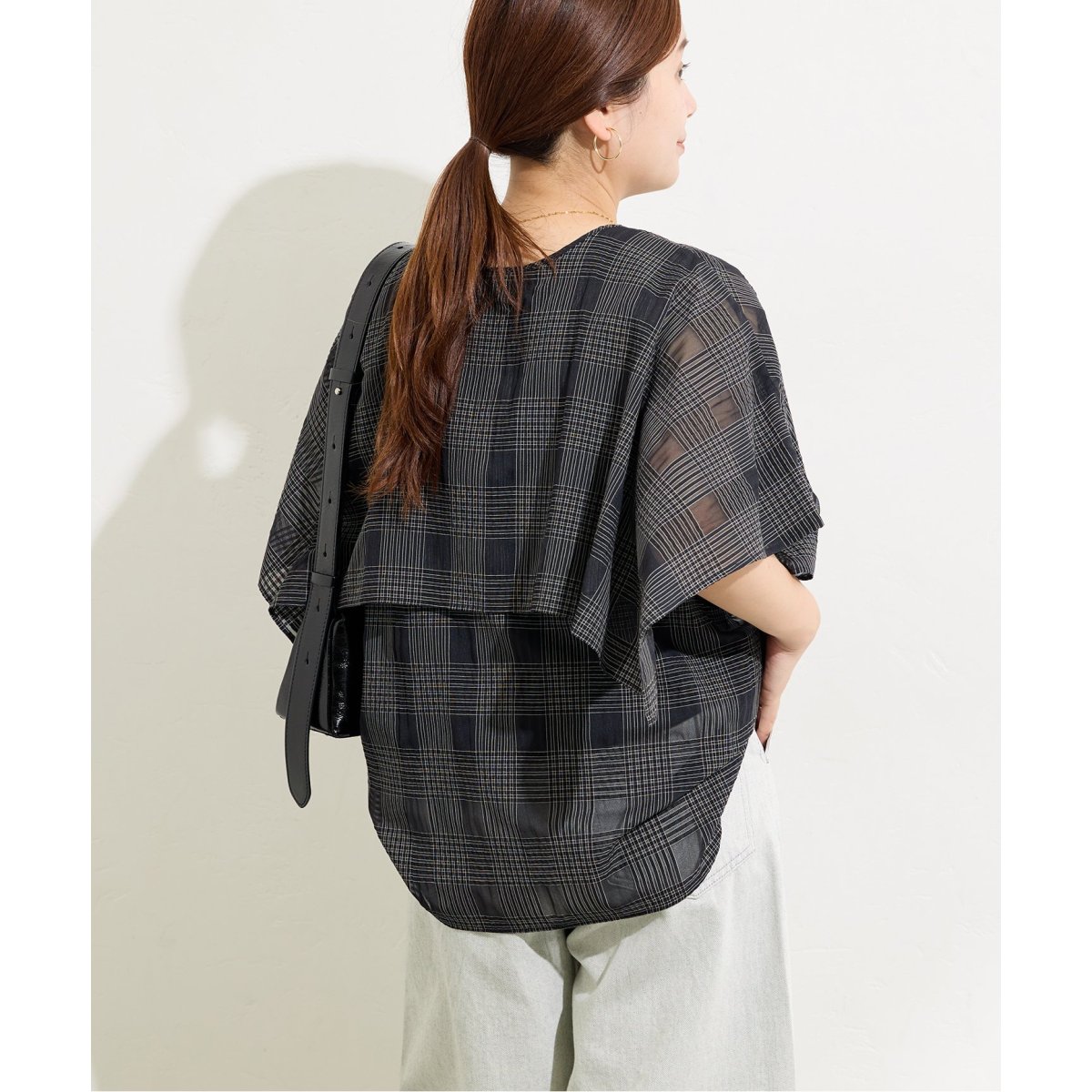 JOURNAL STANDARD ビッグラッフルスタンドシャツ ストライプフリル JOURNAL STANDARD ビッグラッフルスタンドシャツ ストライプ