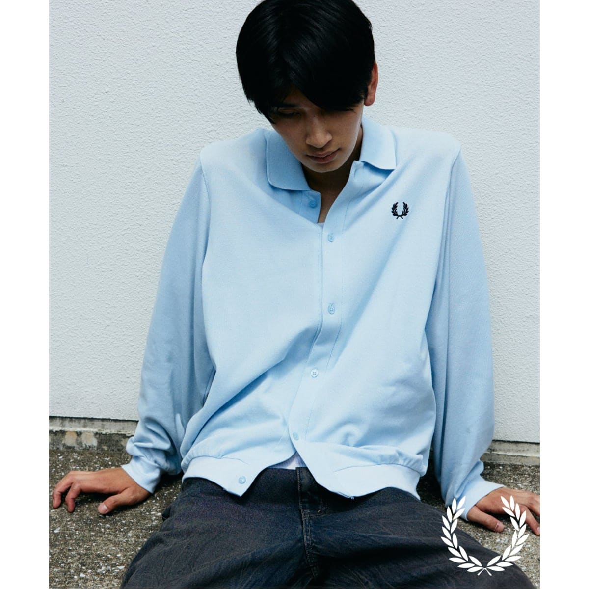 FRED PERRY / フレッドペリー 別注 フル ボタン ピケ ポロシャツ
