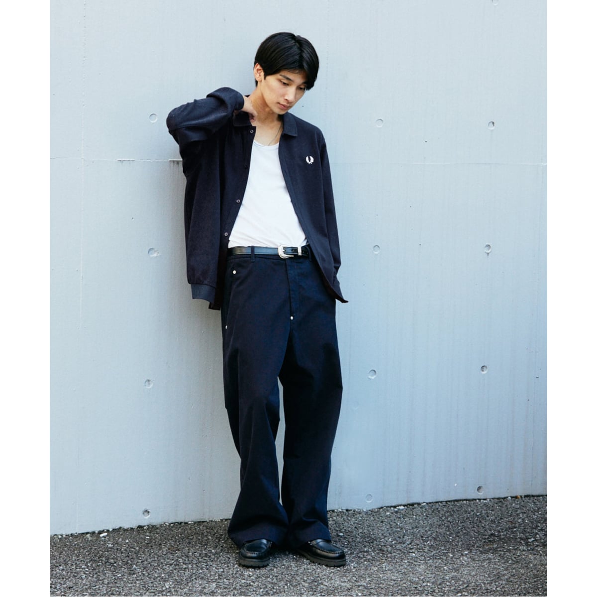 FRED PERRY / フレッドペリー 別注 フル ボタン ピケ ポロシャツ