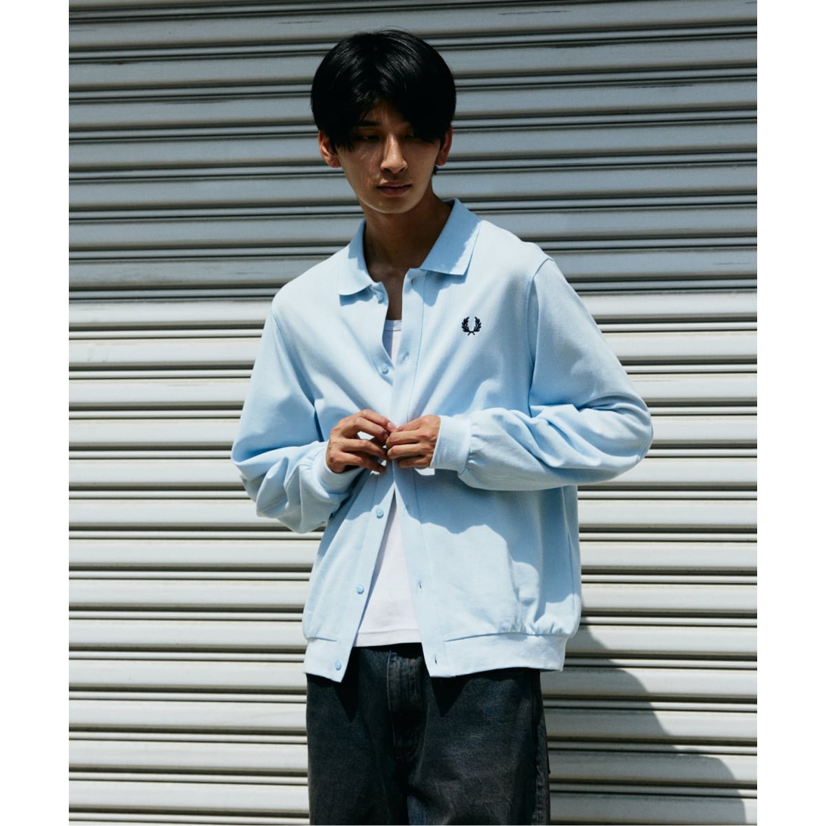 FRED PERRY / フレッドペリー 別注 フル ボタン ピケ ポロシャツ
