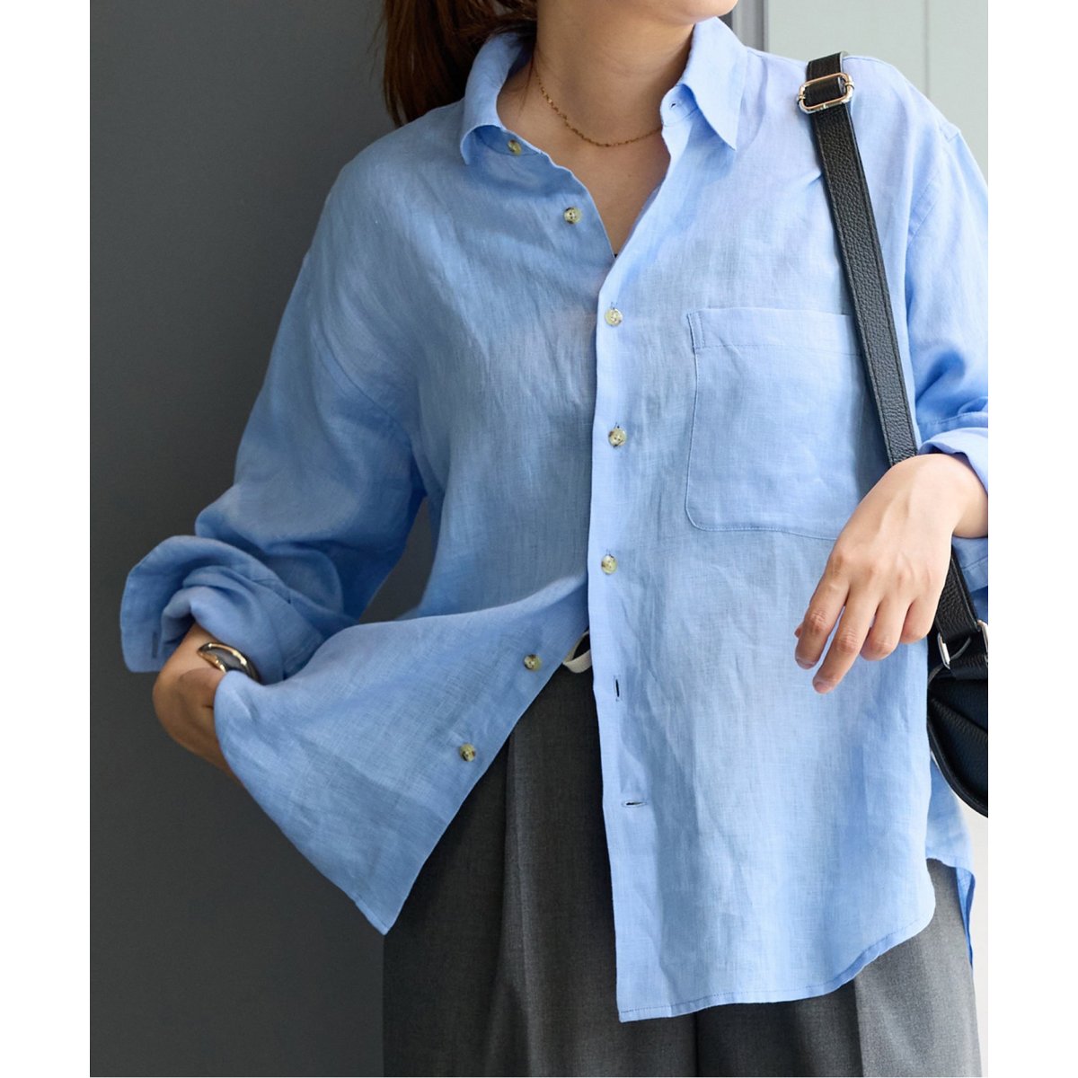 【新品未使用】journal standard シアーリネンカールマイヤーシャツ シアーリネンカールマイヤーシャツ（シャツ／ブラウス