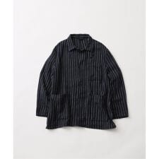 《予約》【FOLL/フォル】khadi cotton stripe jacket
