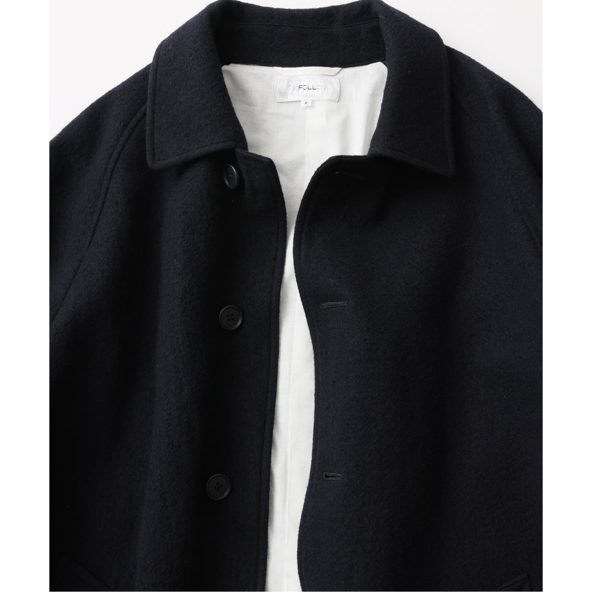FOLL/フォル】washed wool wardrobe ball collar coat | ジャーナル