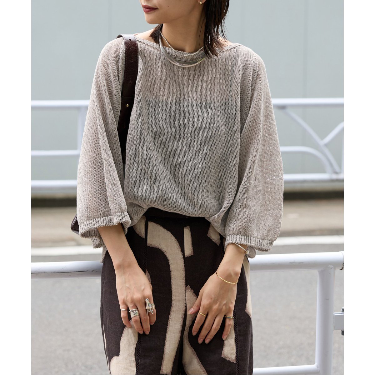 journal standard ニット JOURNAL STANDARD ポロシャツ ジャガード ハーフZIP ニット