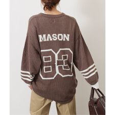 《予約》別注【MASON/メイソン】スカシアミレタードニット