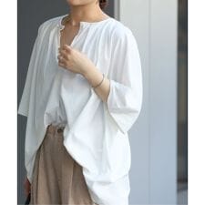 《WEB限定》プレーティング天竺タックブラウス