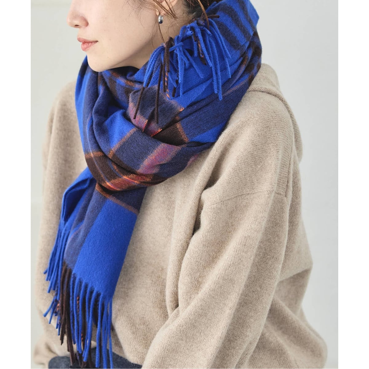 【BEGG＆CO/ベグアンドコー 】 ラムウール アンゴラ混ストール BEGG＆CO/ベグアンドコー 】 ラムウール アンゴラ混ストール