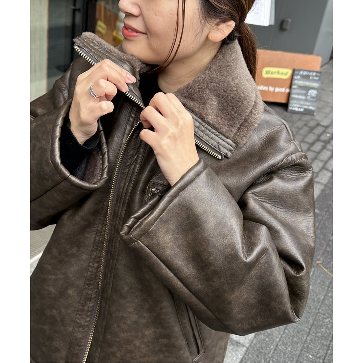 フェイクレザーボアブルゾン　ジャーナルスタンダード JOURNAL STANDARD｜《WEB限定追加》フェイクレザーボアブルゾン