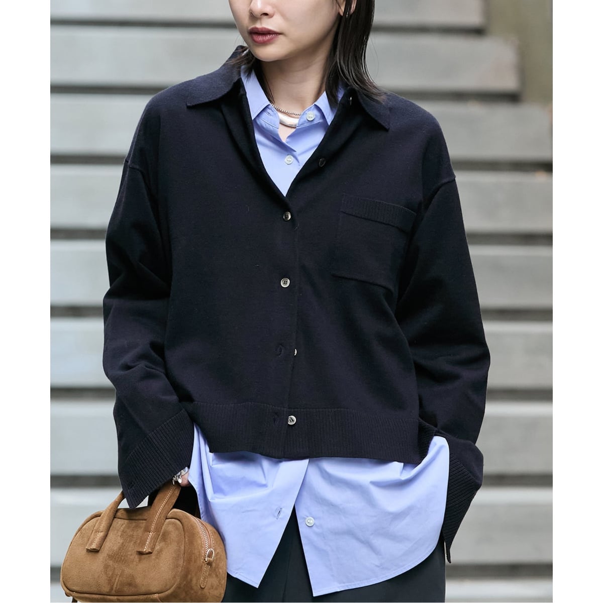 追加2予約》【WEB限定】2層スムース編みロングカーディガン