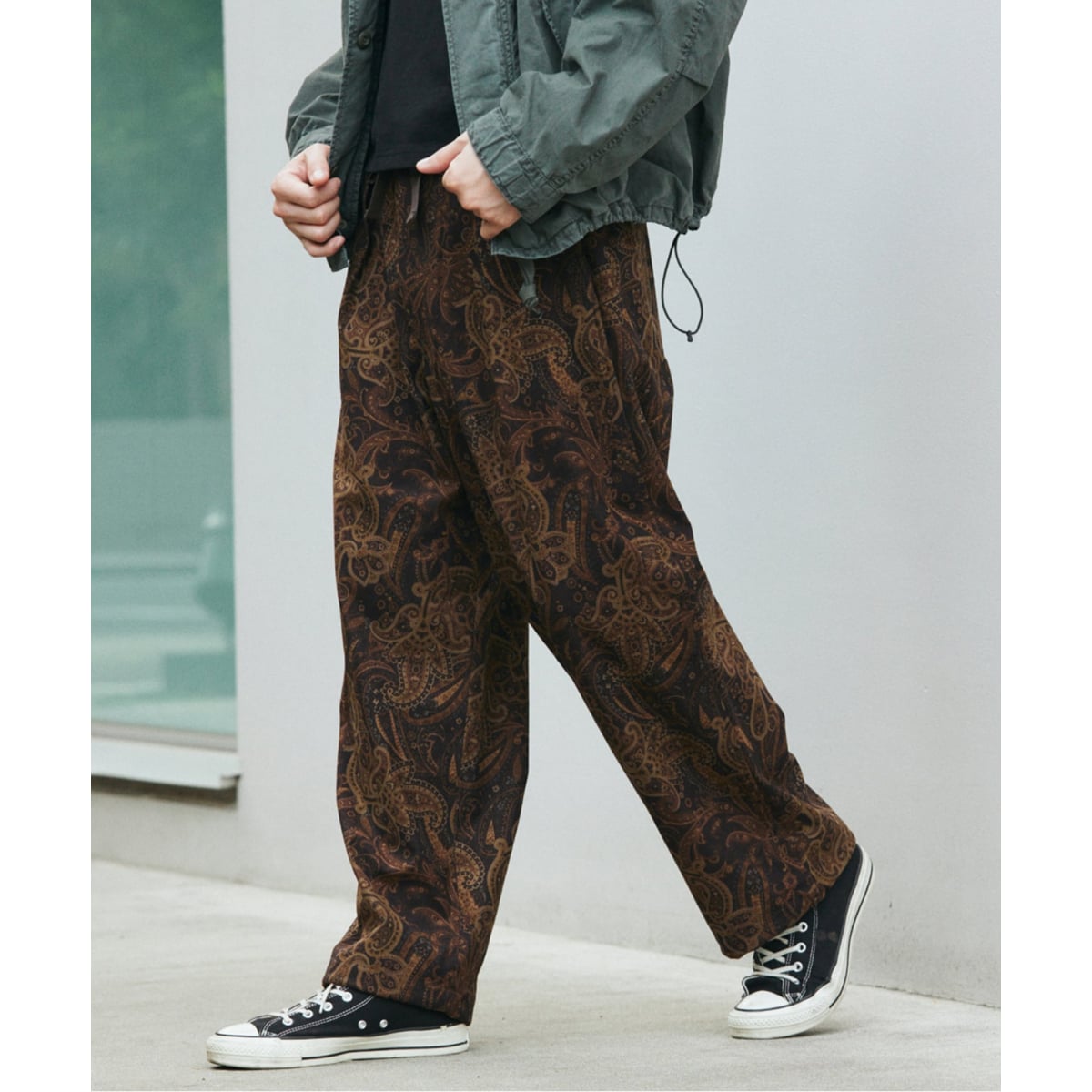 【JOURNAL STANDARD】綿麻ベルテッド キャノンベイカーパンツ JOURNAL STANDARD（ジャーナルスタンダード）の「綿麻ベルテッド