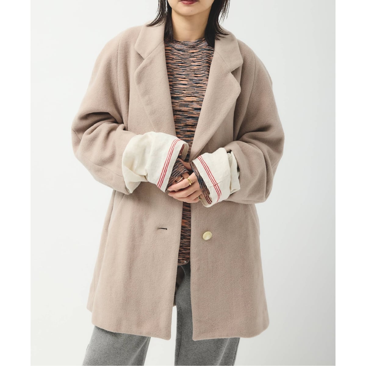 JOURNAL STANDARD ウールミックスロングジャケット ウールミックスロングジャケット | ジャーナルスタンダード