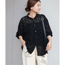 SARA MALLIKA/サラマリカ】C.LINEN JOINT LACE TOP：ブラウス 