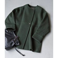 スーパー140ビーバーノーカラーミドルコート