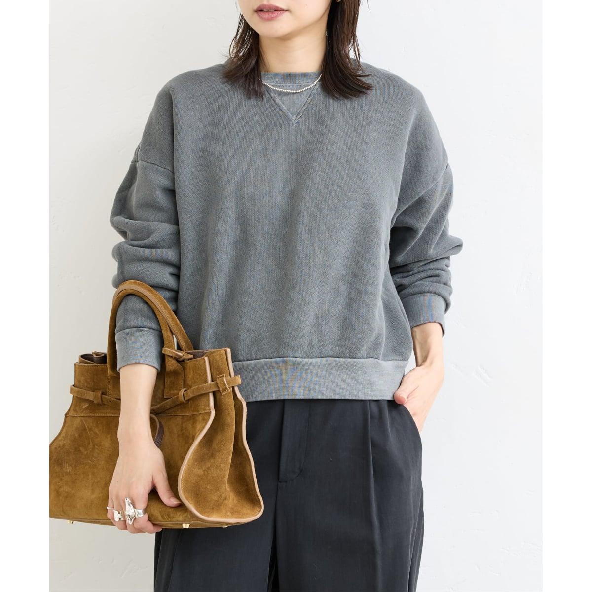 美品！ジャーナルスタンダードholiday スウェット HOLIDAY/ホリデイ】 MINI SWEAT RUFFLE TOPS：スウェット