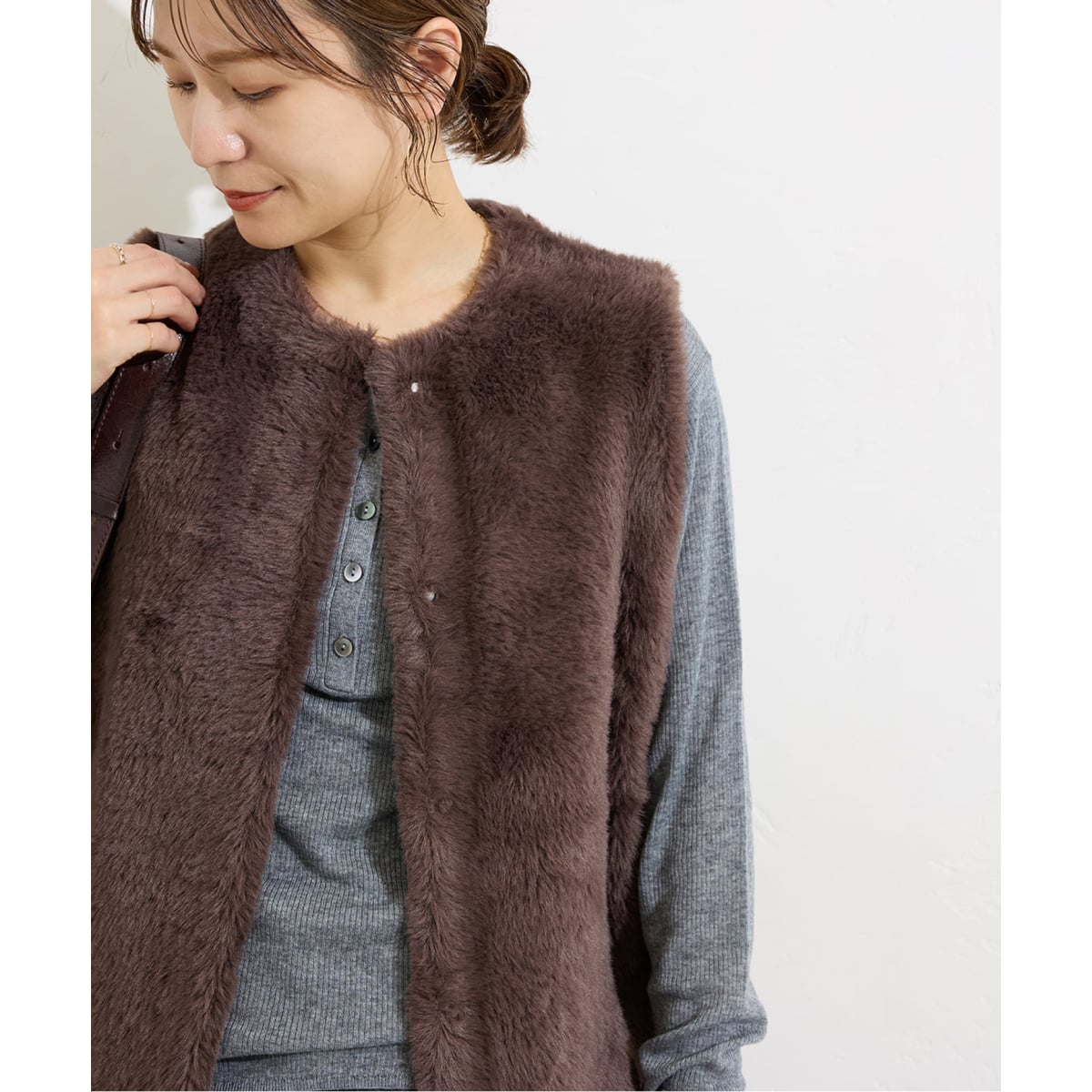 WEB限定/追加3予約》ダブルフェイスニットベスト | スローブ イエナ