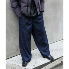 ジャーナルスタンダード(JOURNAL STANDARD)の《予約》TR モダン ツイル ワイド スラックス / ストライプ / 無地
