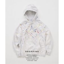 ドロッピング ペイント プルオーバー パーカー