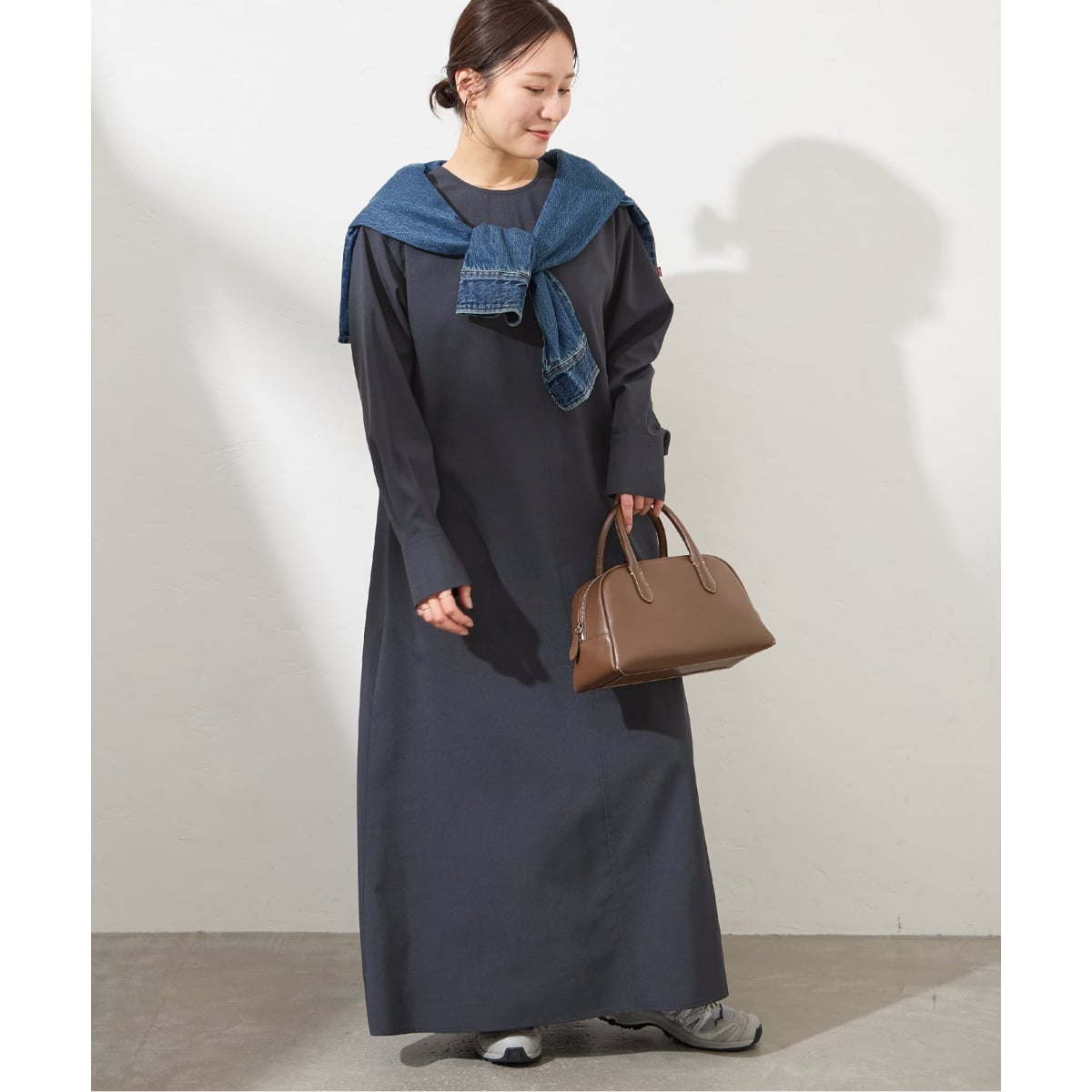 追加》ミラノリブフィットフレアニットワンピース | ノーブル(Noble