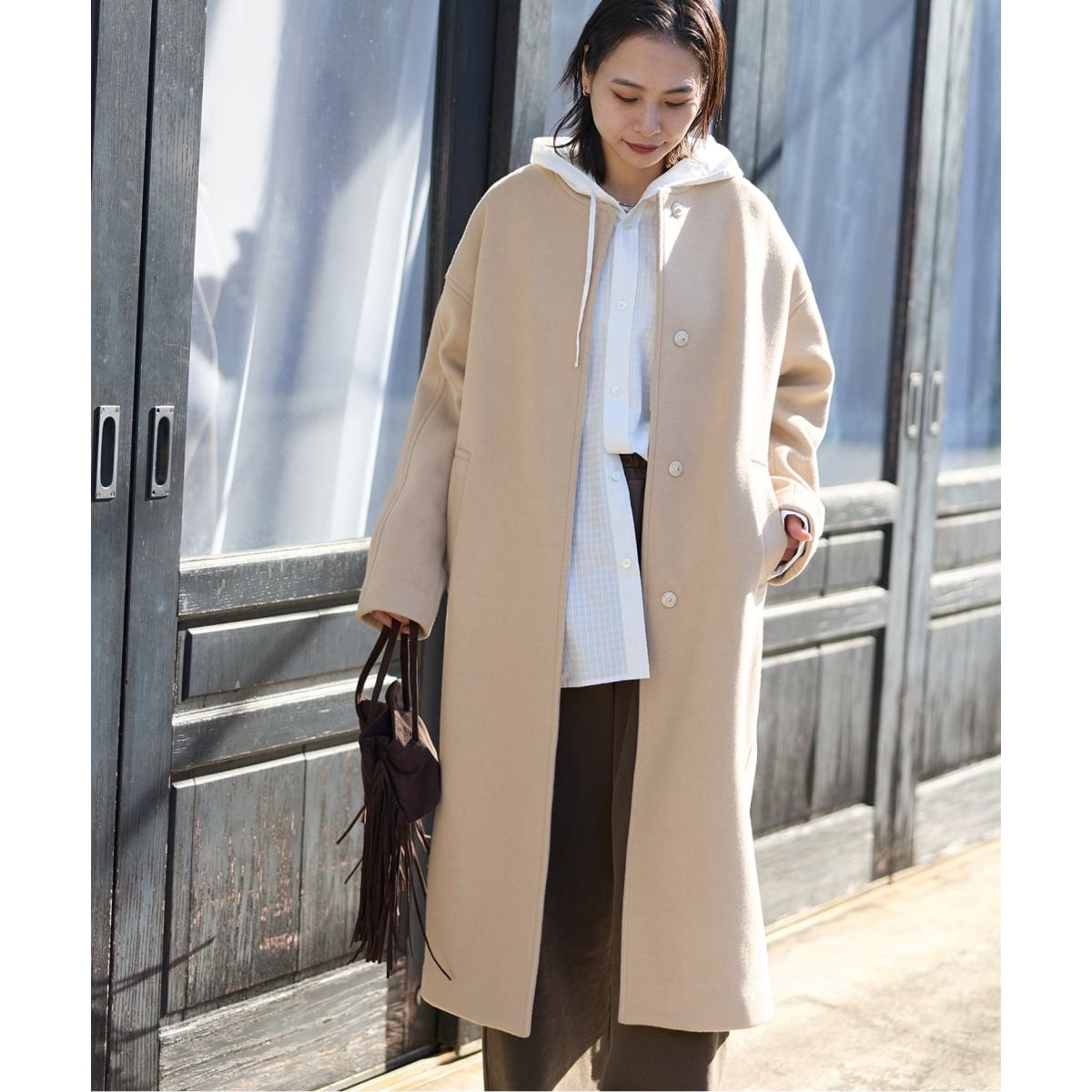 Super160sパフスリーブロングコート | ノーブル(Noble) | マルイウェブ