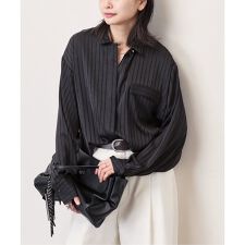 【ARCHIVE STANCE/アーカイブスタンス】Satin Stripe Dolman Shir