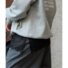 《追加2》レースヘム クルーネックシアーロングT