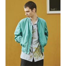 オーバー フィット ライト ボンバー ガーメントダイ ブルゾン